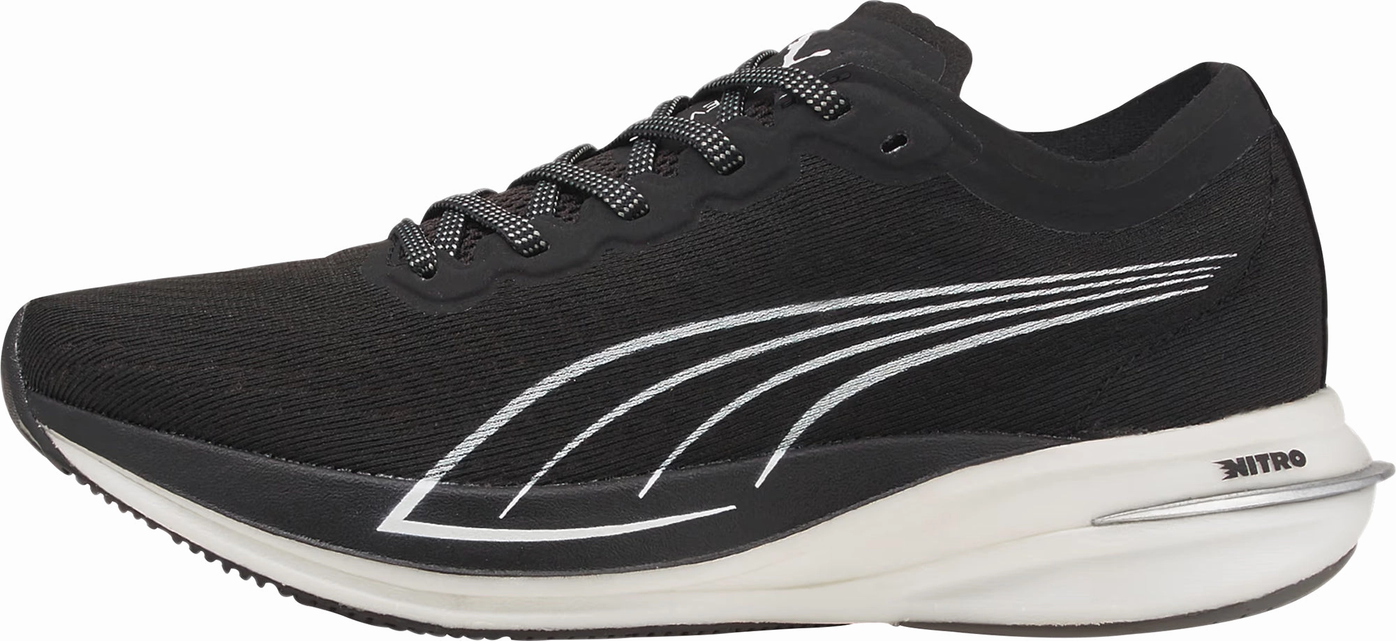 Puma Deviate Nitro Womens Running Shoes - Black windy weather single - layer sole shoes
