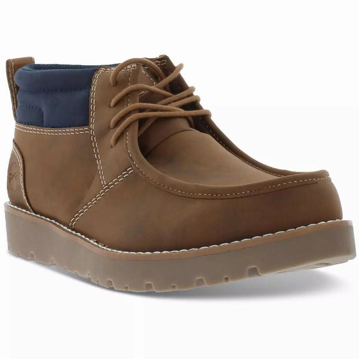 Chunk Heel Weatherproof Vintage WP-CHESTER Chukka Boots Men's Brown Faux-Leather MAPP43