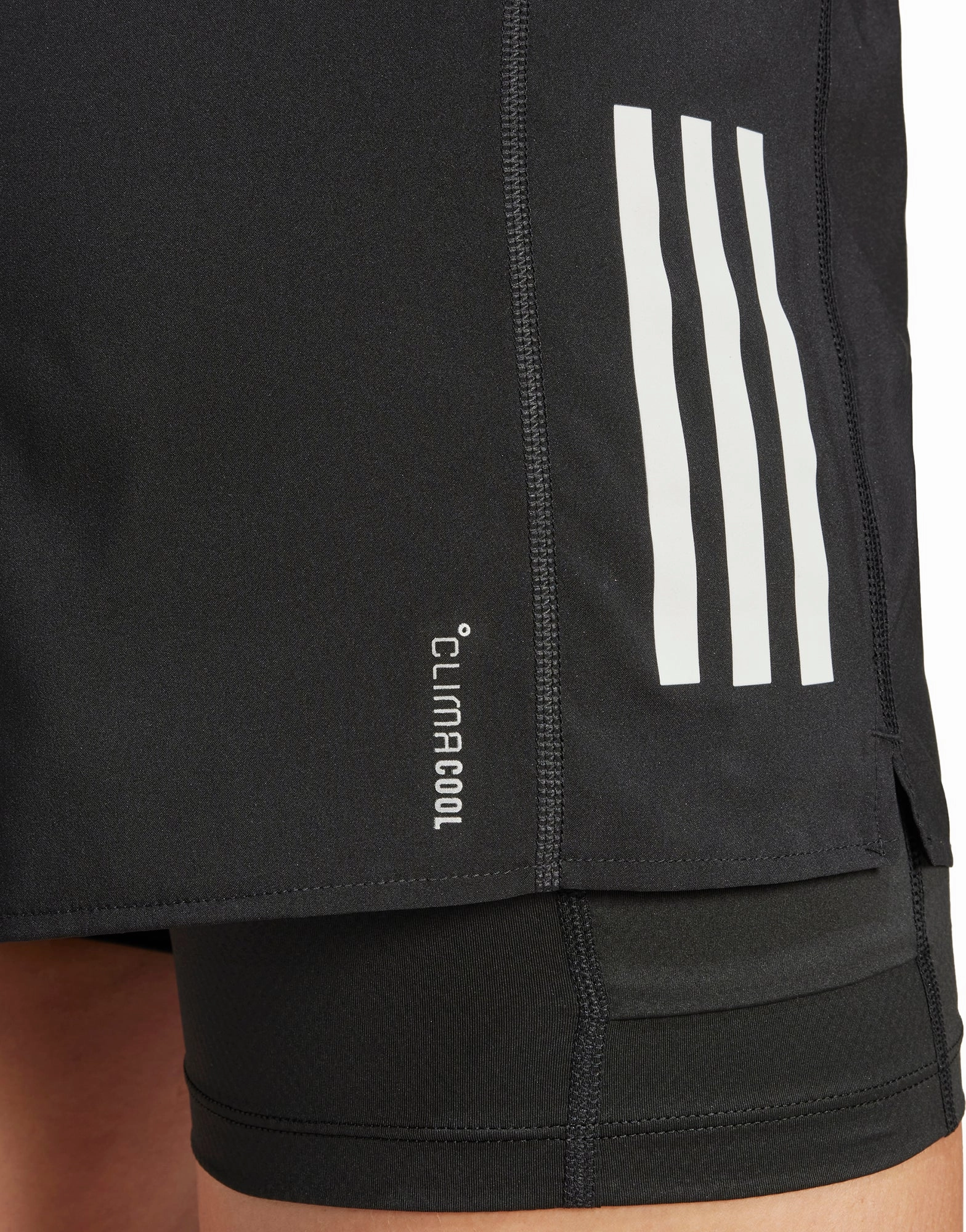 Sporty Vibe Wear adidas Own The Run ClimaCool 2 In 1 Womens Running Shorts - Black