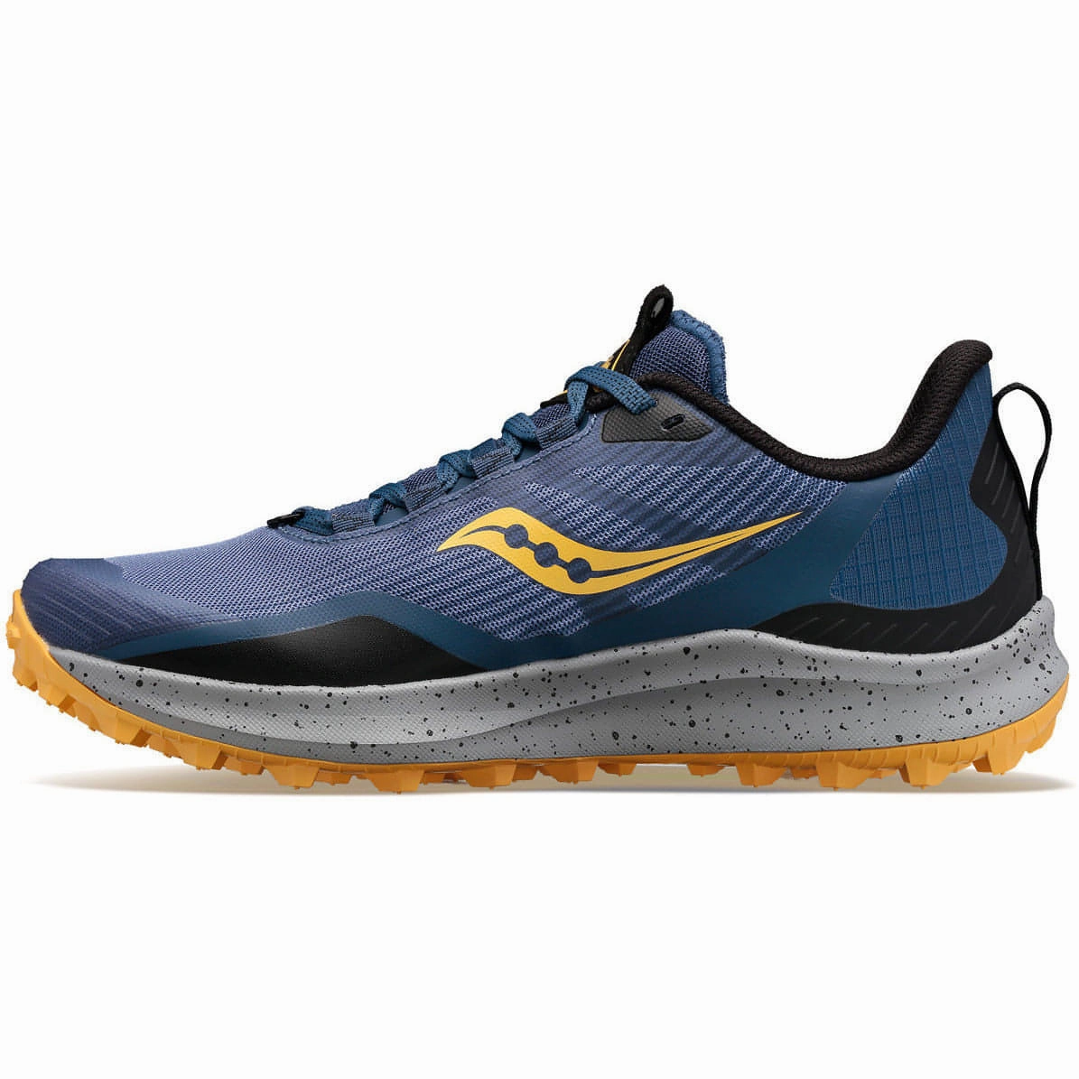 mystery - themed running option traction - technology Saucony Peregrine 12 Womens Trail Running Shoes - Blue