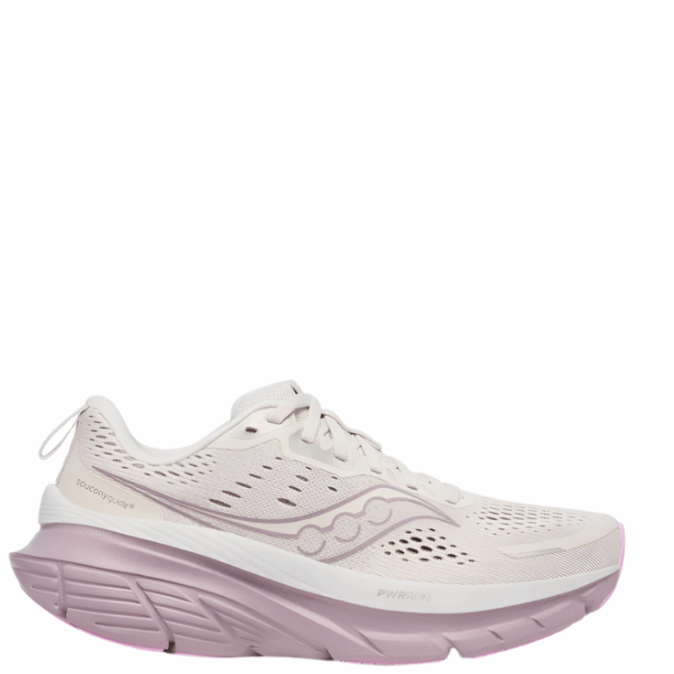Saucony Women's Guide 18 Running Shoes in Moon/Quail SS25 literary - event running option