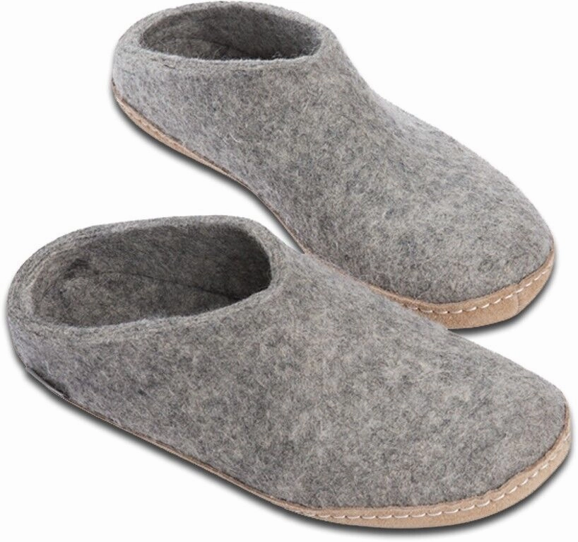Comfort Balance Glerups B-01 Felt Slipper Unisex US 17 Gray 100% Natural Merino Wool Clog FZP524