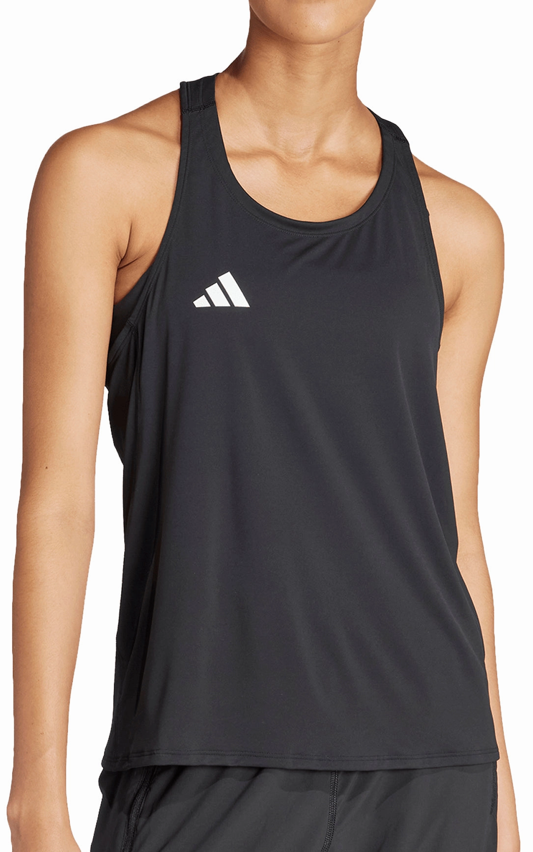 Era polka dotted adidas Adizero Essentials Womens Running Vest Tank Top - Black