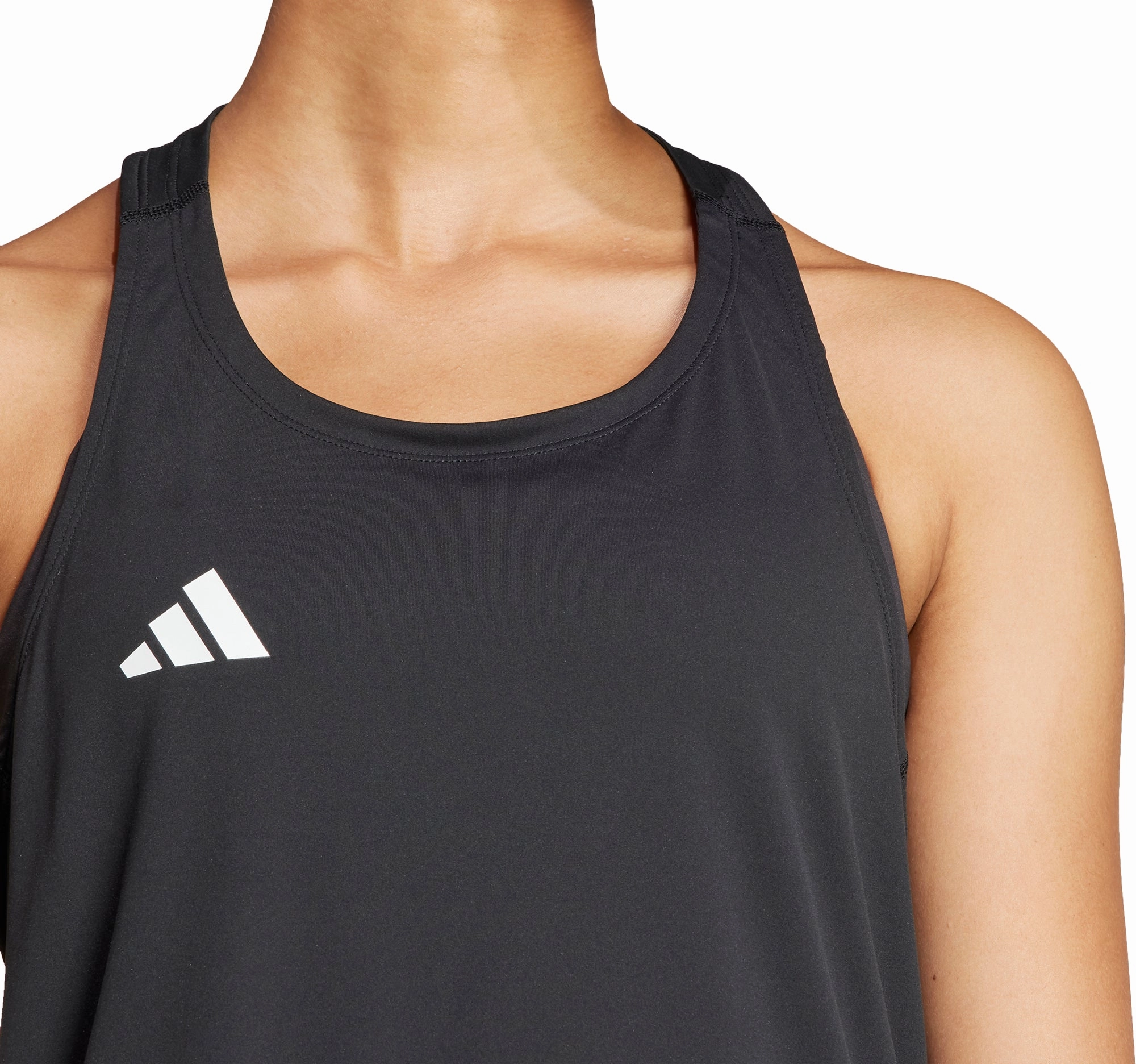 Abrasion Resistant Panels adidas Adizero Essentials Womens Running Vest Tank Top - Black