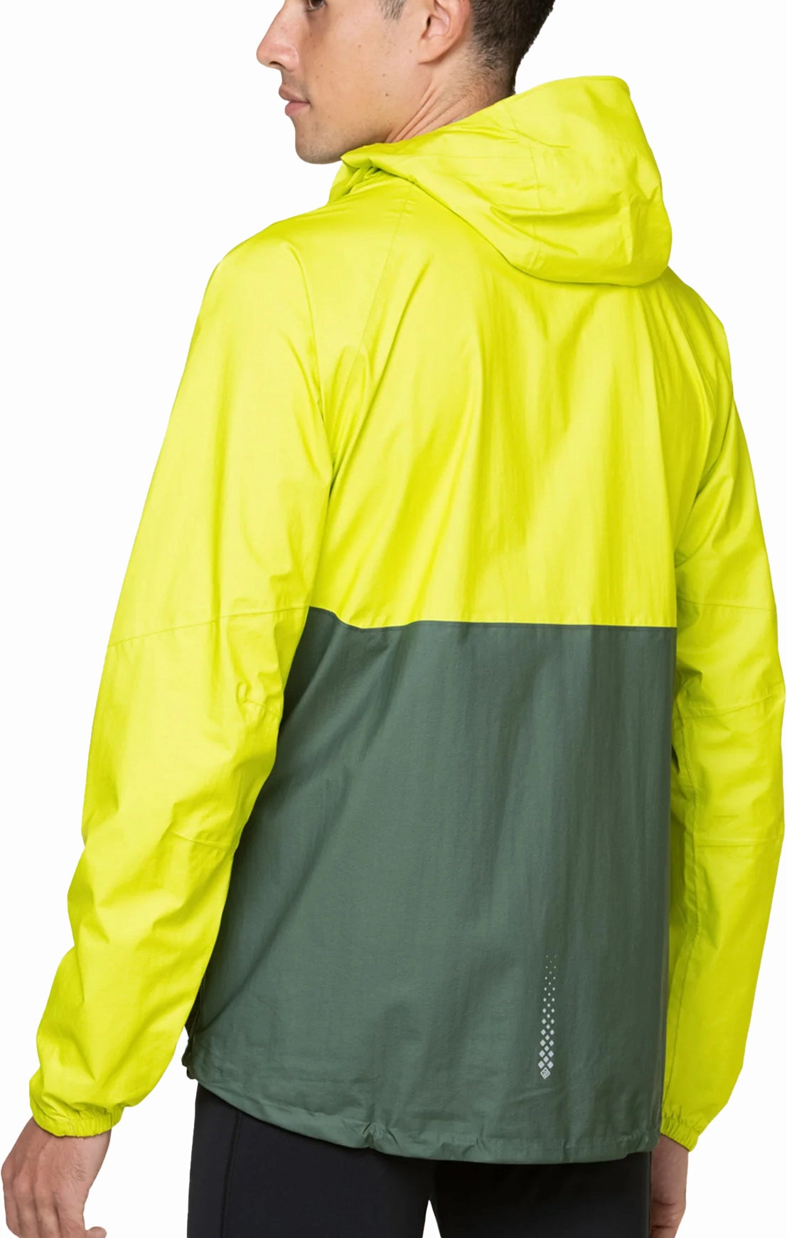 Padded collar Neutral Ronhill Tech Fortify Mens Running Jacket - Green