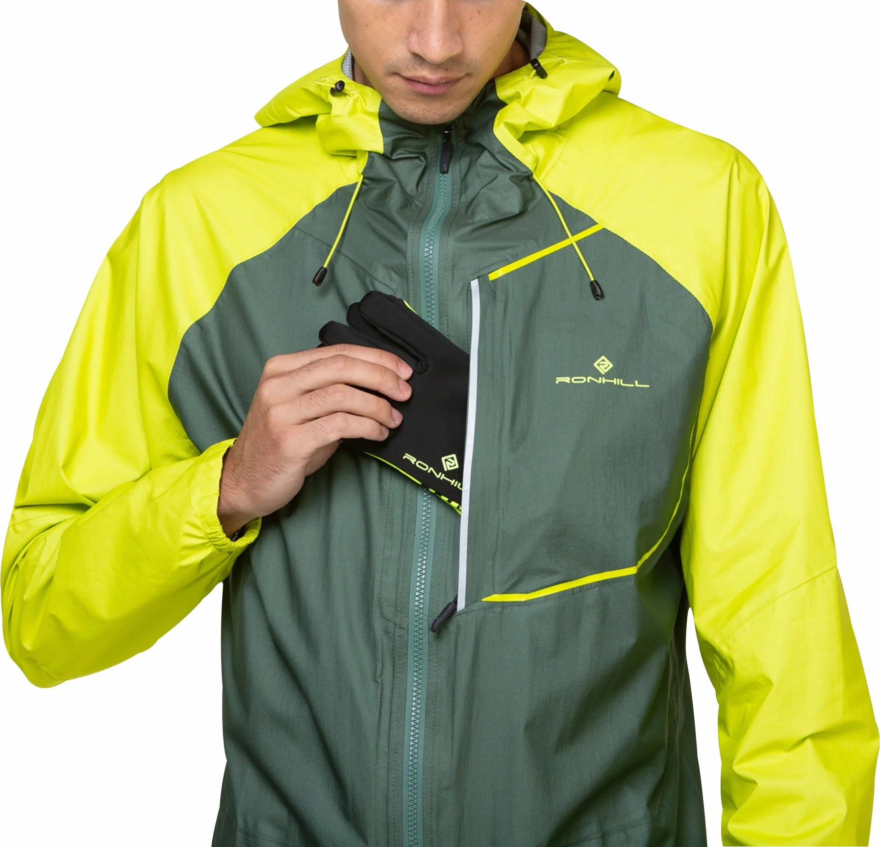 Box Ronhill Tech Fortify Mens Running Jacket - Green