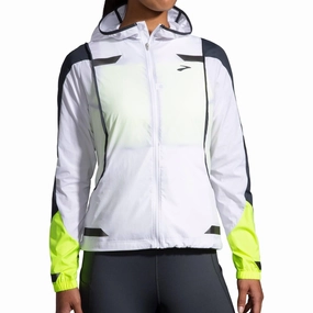 Brooks Run Visible Convertible Womens Running Jacket - White Invoice