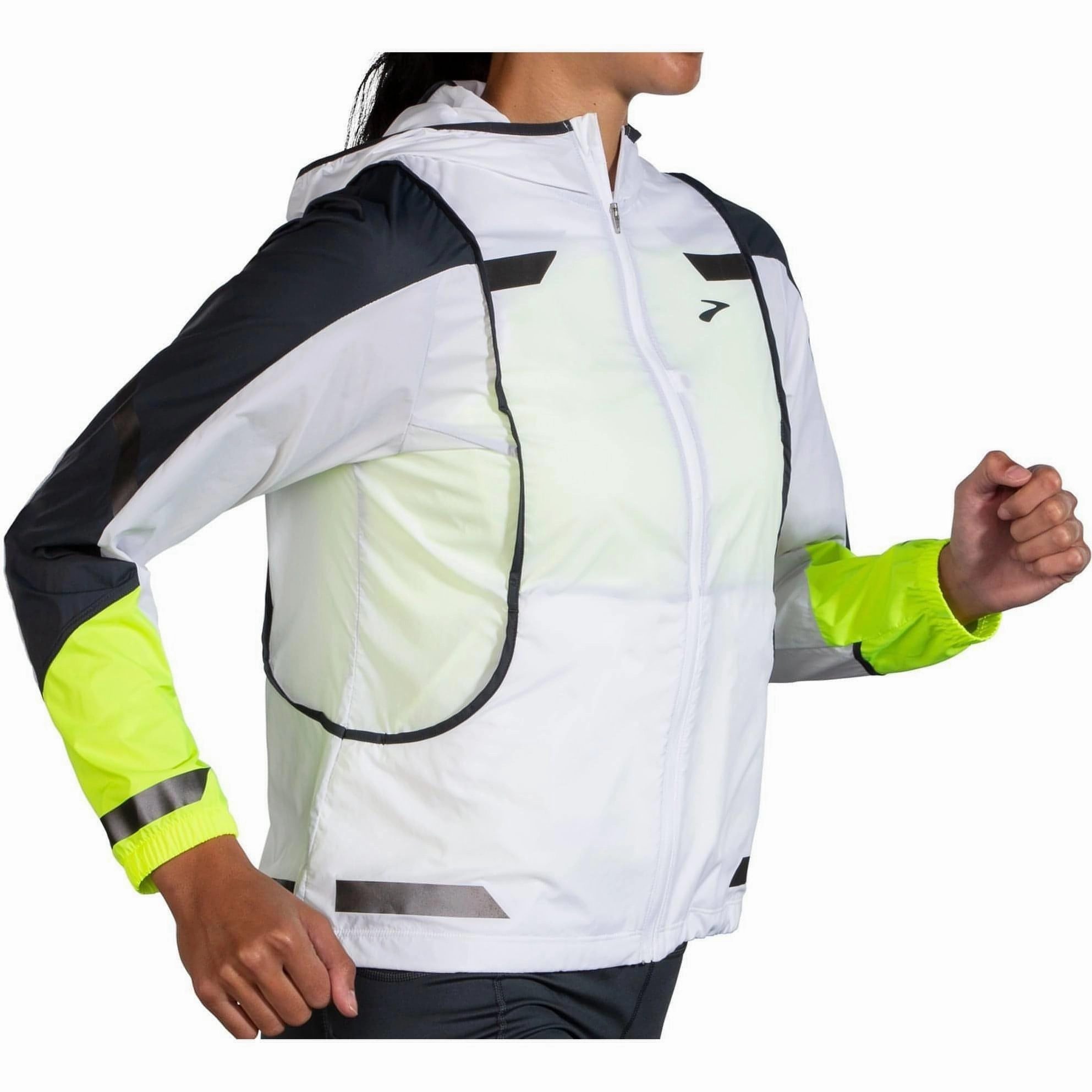Brooks Run Visible Convertible Womens Running Jacket - White Backcountry Use Snow Friendly