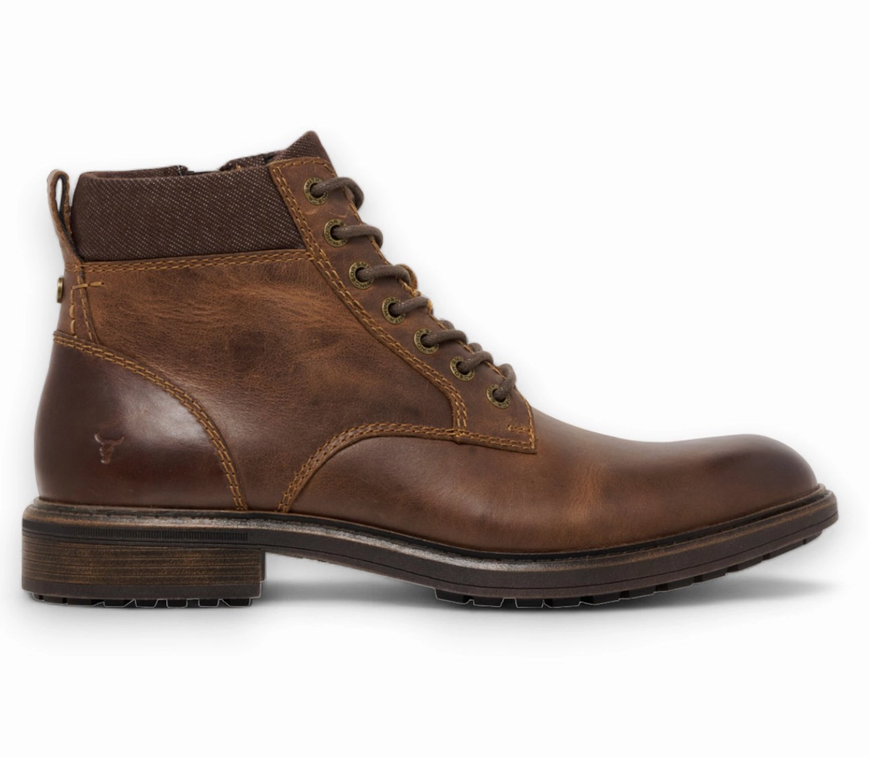 Windsorsmith Brown Leather Casual Chelsea Boots - Beau Low Profile Remote Hiking