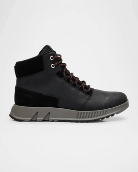 Men's Mac Hill Mid Boot Suede Leather In Black, Quarry Breathable All Day Worker London Edge