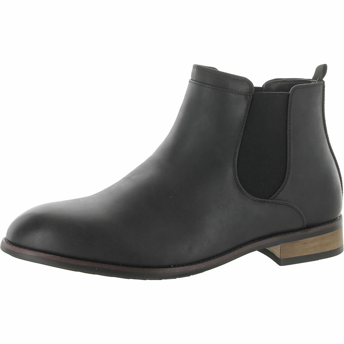 Rubber Compound Outsole Built For Adventure Landon  Mens Faux Leather Pull On Chelsea Boots