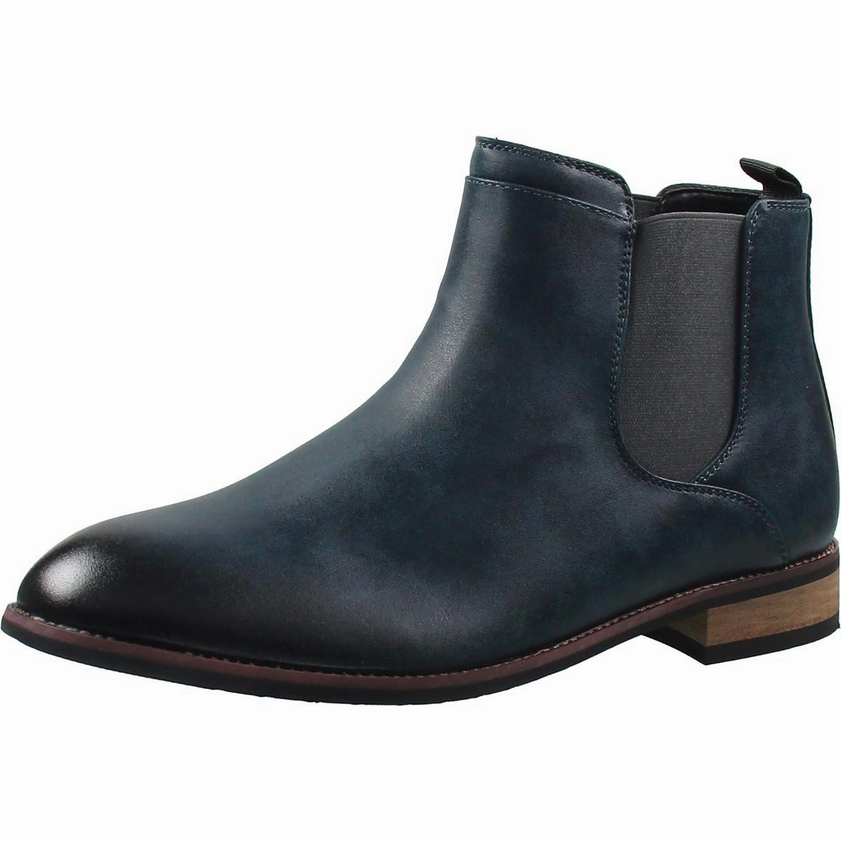 Landon  Mens Faux Leather Pull On Chelsea Boots Casual Wear Thermal Barrier