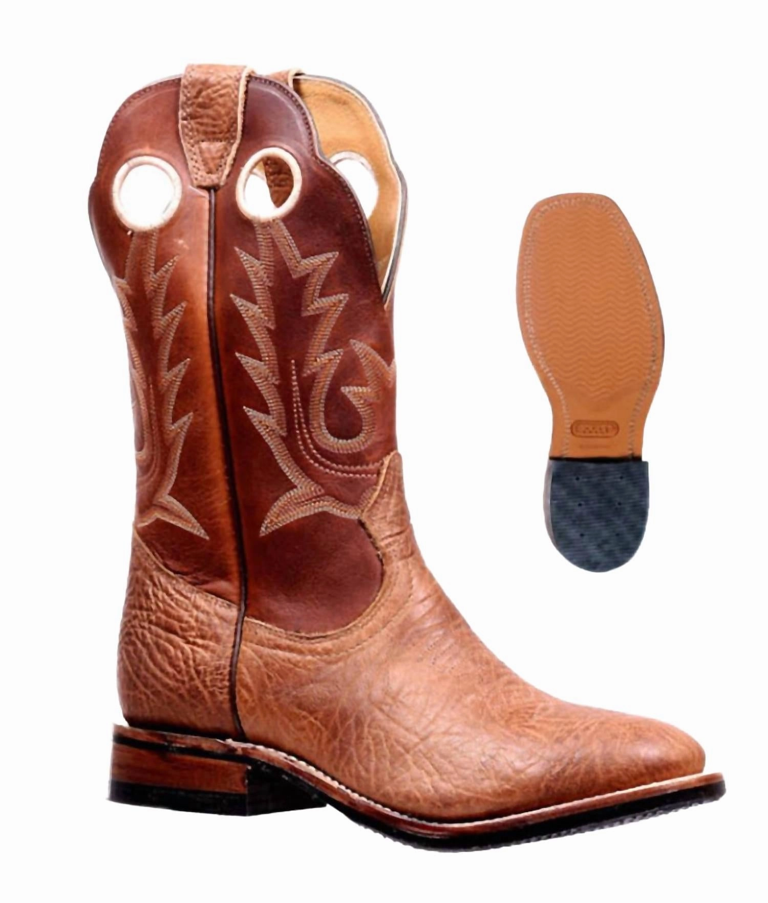 Comfortable Style Men's Bullhide Organza Boot In Cognac/orange