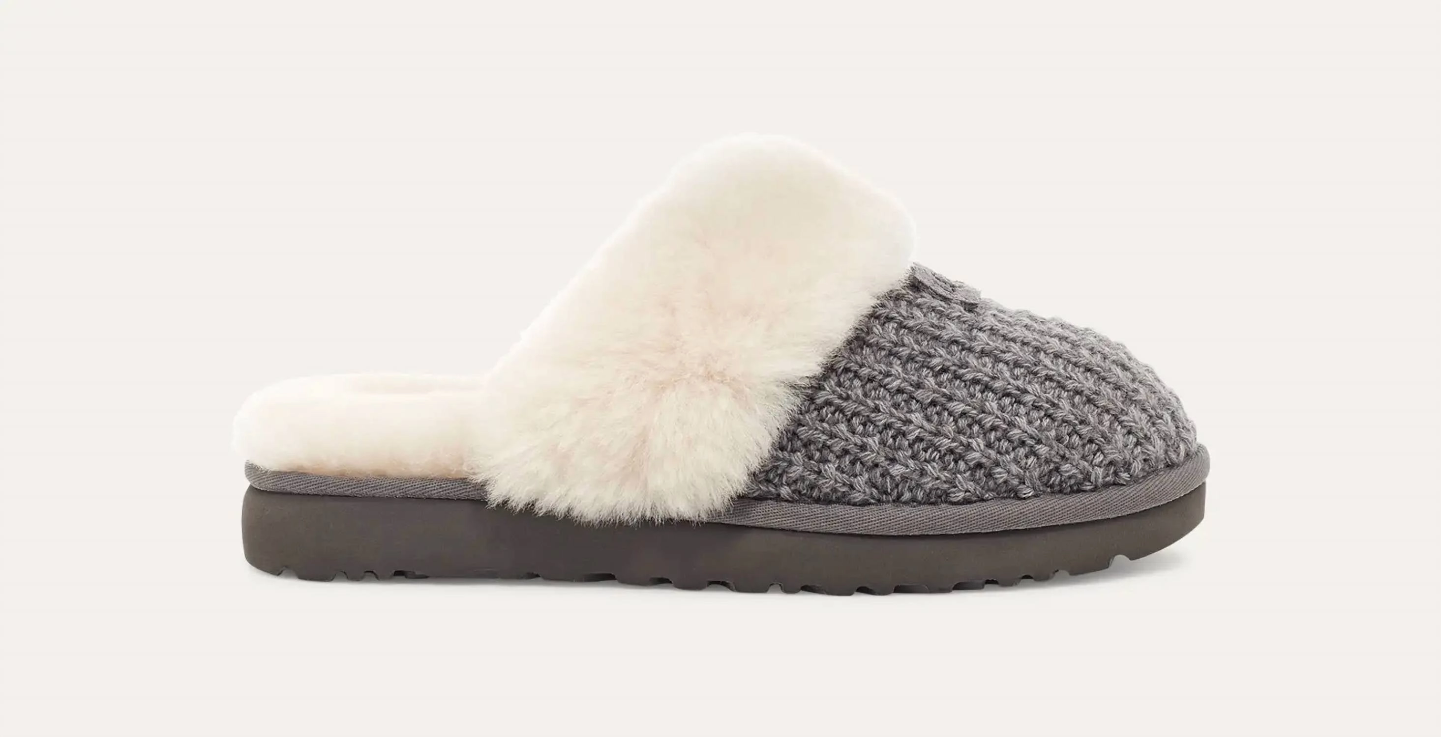 Women's Cozy Sheepskin Slipper In Charcoal Light High Functionality