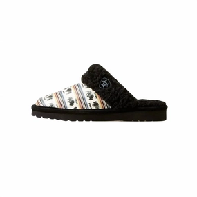 Elastic Sling Women's Jackie Square Toe Exotic Print Buffalo Slipper In Multi