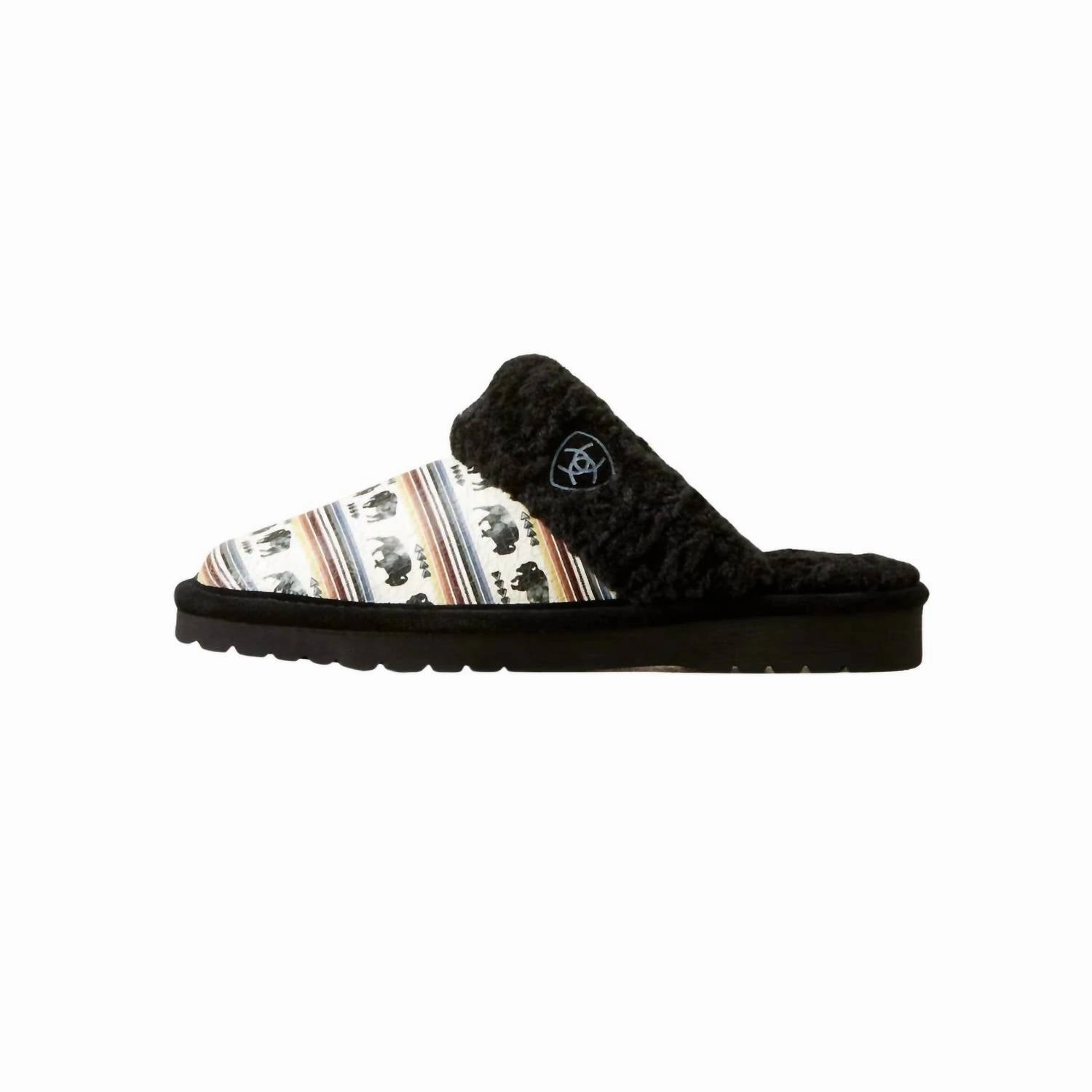 Functional Outdoor Relax Fit Women's Jackie Square Toe Exotic Print Buffalo Slipper In Multi