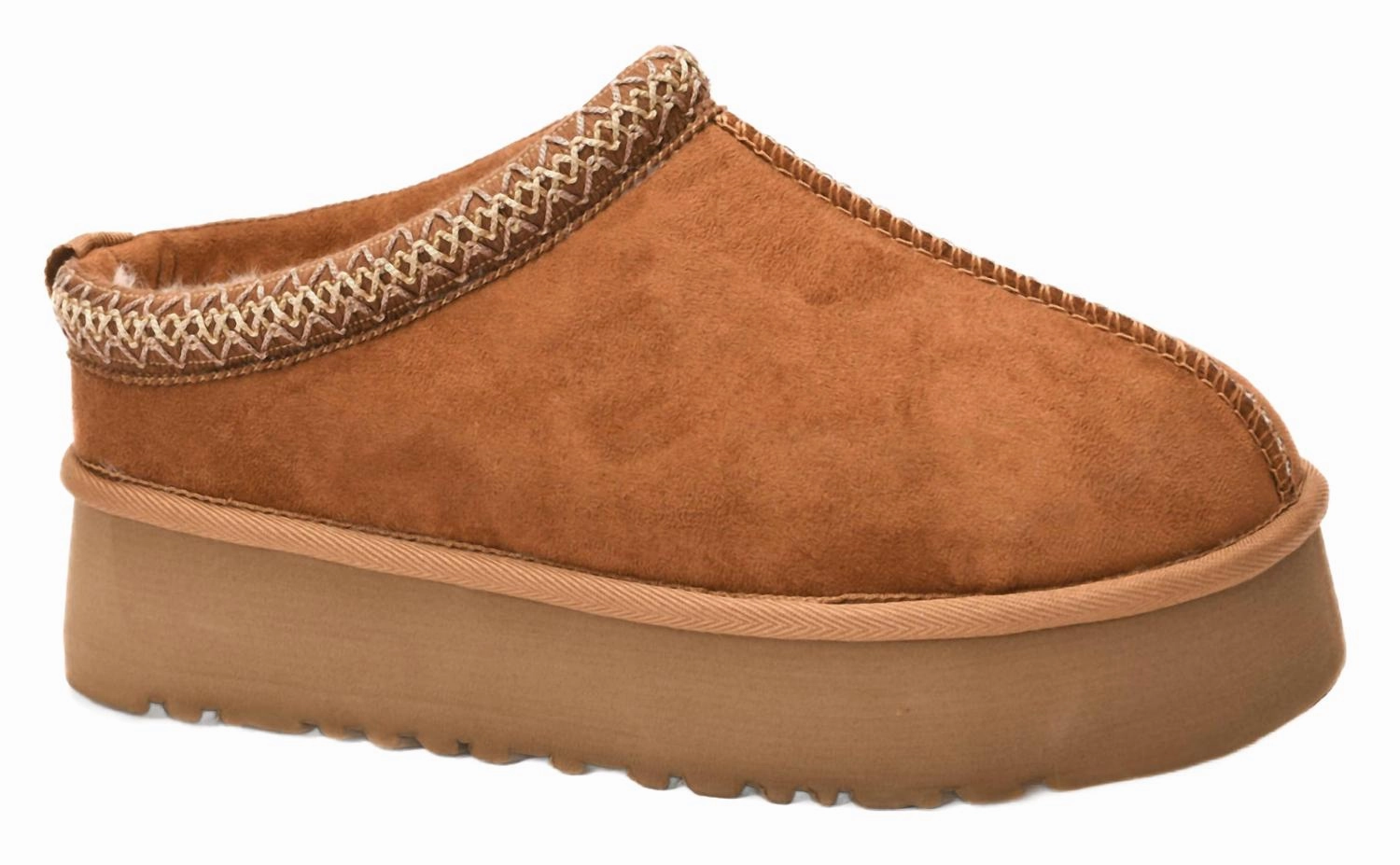 Women's Pillow Talk Slippers In Brown Faux Suede Cozy Sandals