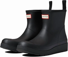 Functional Footwear Women's Play Short Backstrap Rain Boot In Black/white