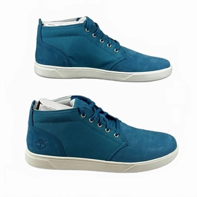 Men's Groveton Chukka Suede Canvas Casual Shoes In Blue Moisture Management System
