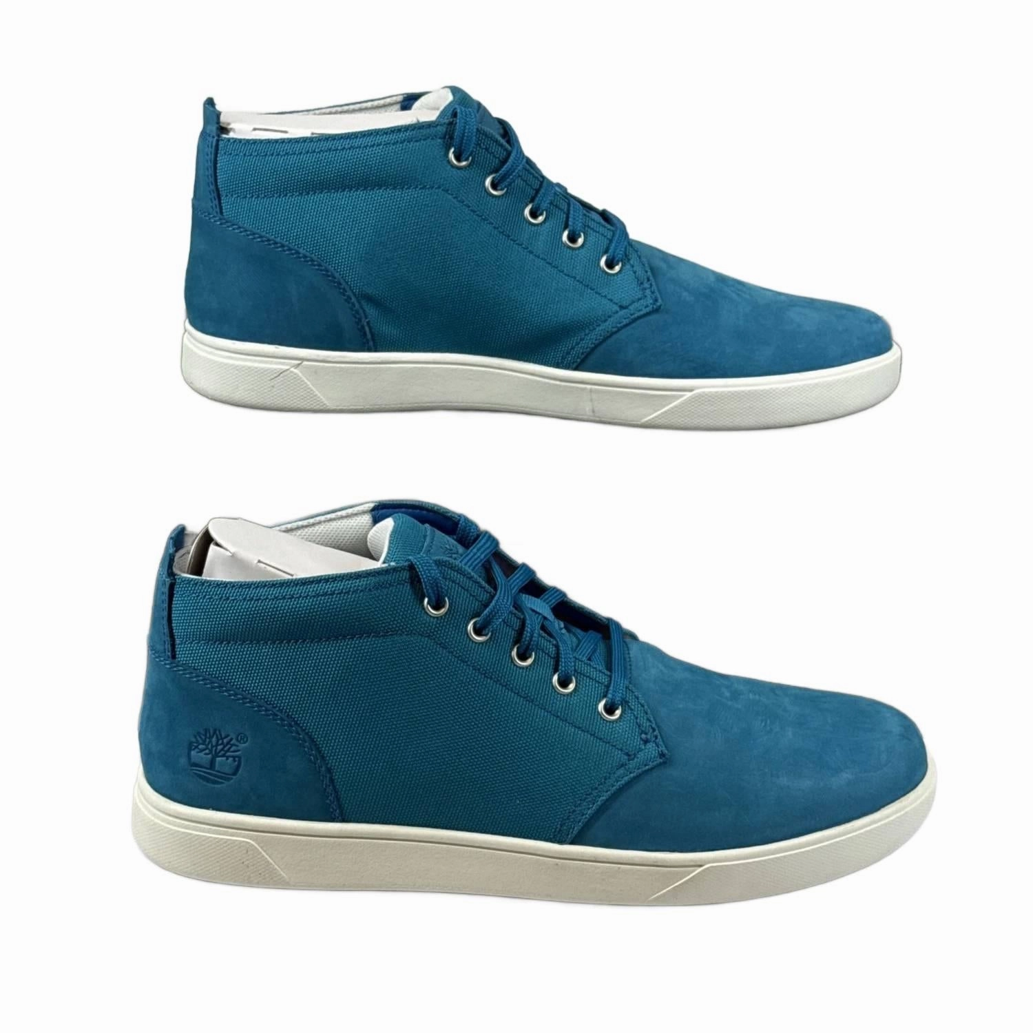 Men's Groveton Chukka Suede Canvas Casual Shoes In Blue Moisture Management System
