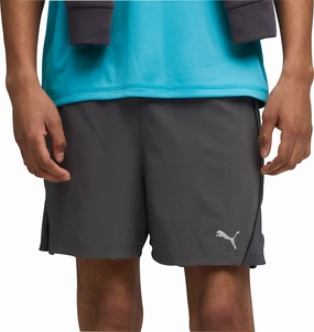 Stain-Resistant Puma Velocity 5 Inch Mens Running Shorts - Grey