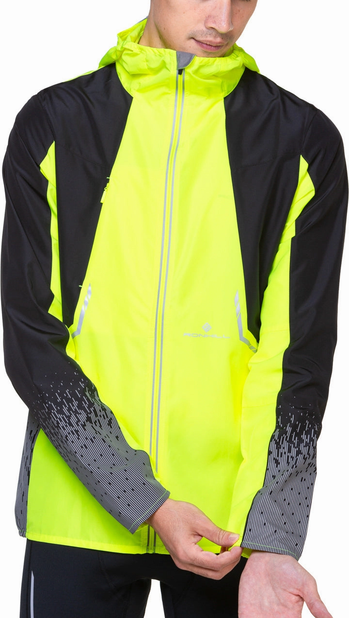 Ronhill Tech Reflect Mens Running Jacket - Yellow Light Motion Moisture Wicking Layer