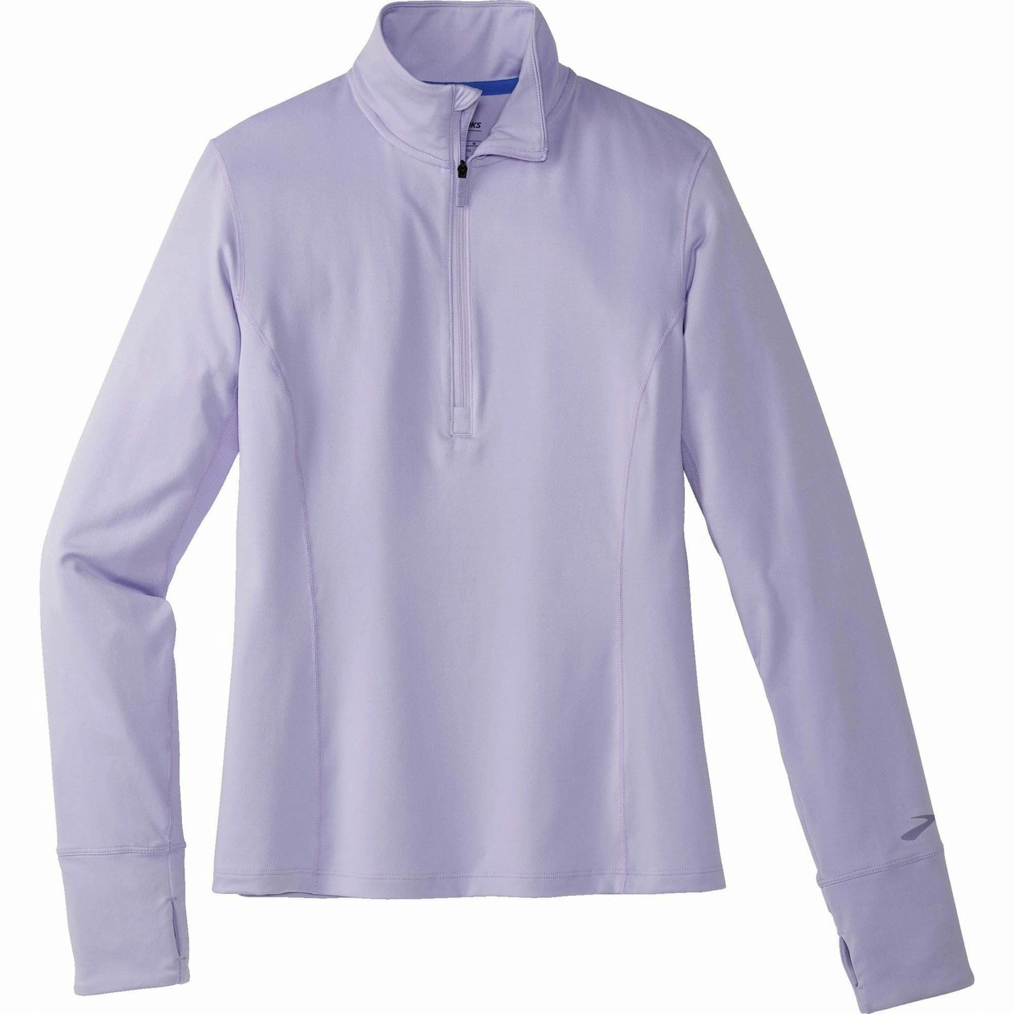 studded Geometric Shape Brooks Dash Half Zip Long Sleeve Womens Running Top - Purple