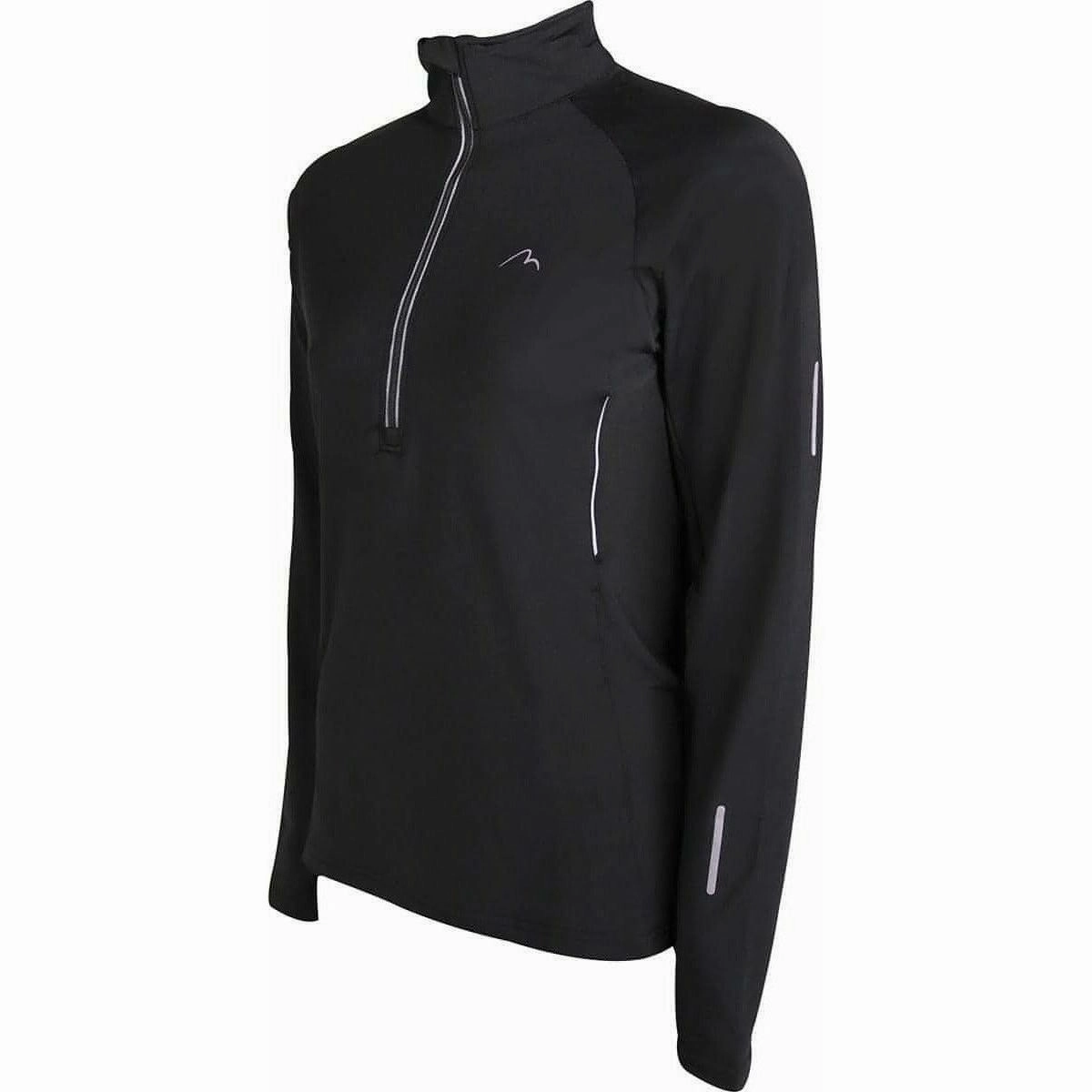 Anti Pilling More Mile Vancouver Half Zip Long Sleeve Womens Running Top - Black