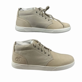 Men's Groveton Chukka Suede Canvas Casual Shoes In Chalk White Equestrian